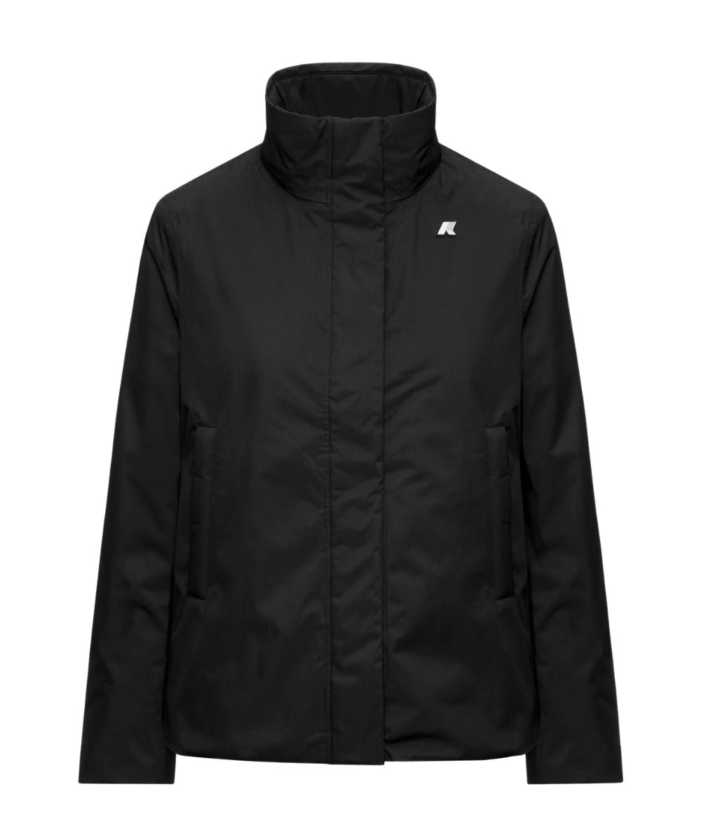 K-Way Piumino Marlette Twill Soft Beaver K8144BW Nero