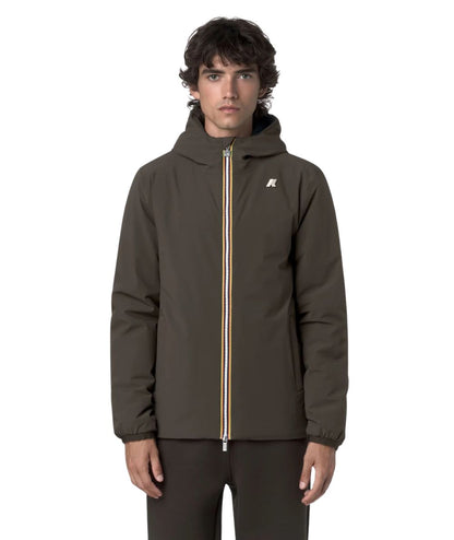 K-Way Piumino Reversibile Jack St Warm Double K6128VW Verde Blu Scuro