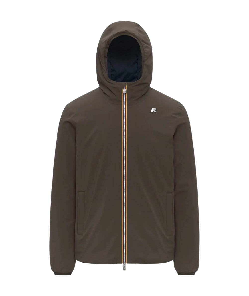 K-Way Piumino Reversibile Jack St Warm Double K6128VW Verde Blu Scuro