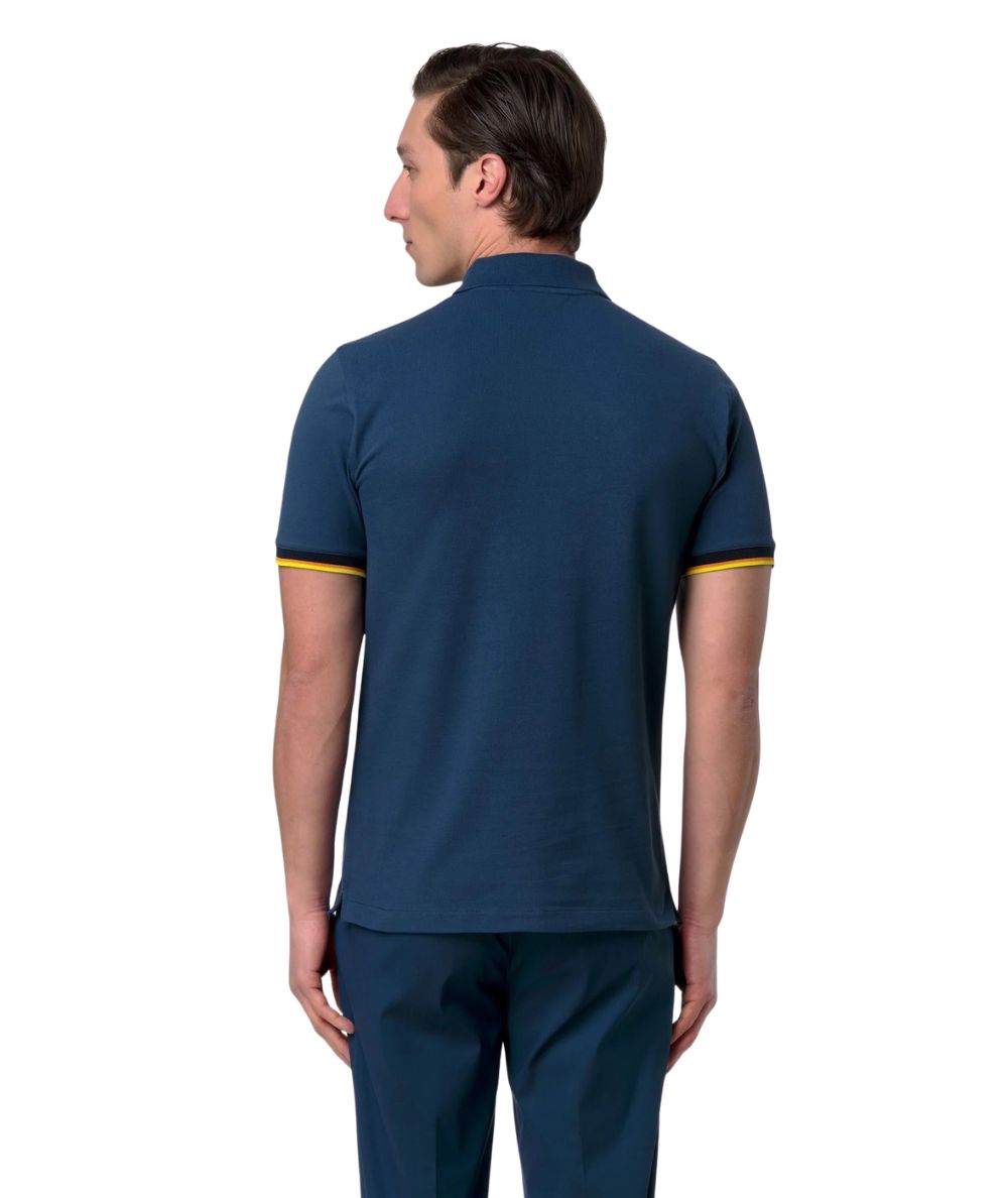 K-Way Polo Vincent in Cotone Piquet K1125BW Blu