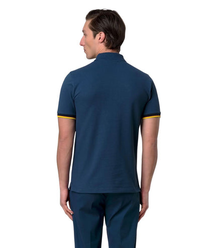 K-Way Polo Vincent in Cotone Piquet K1125BW Blu