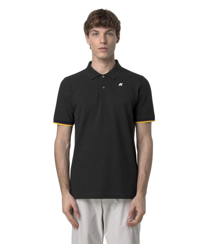 K-Way Polo Vincent in Cotone Piquet K1125BW Nero
