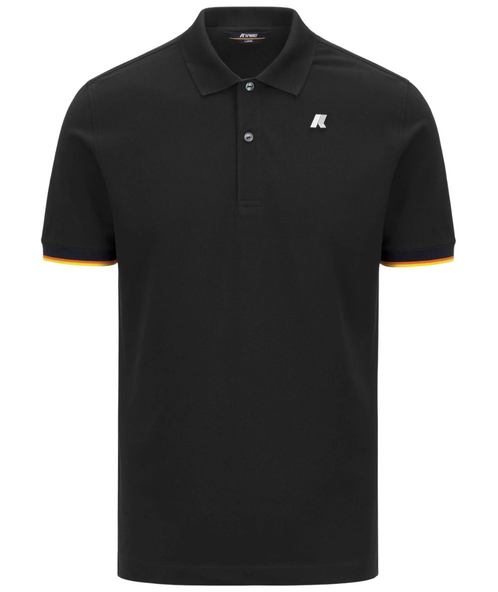 K-Way Polo Vincent in Cotone Piquet K1125BW Nero