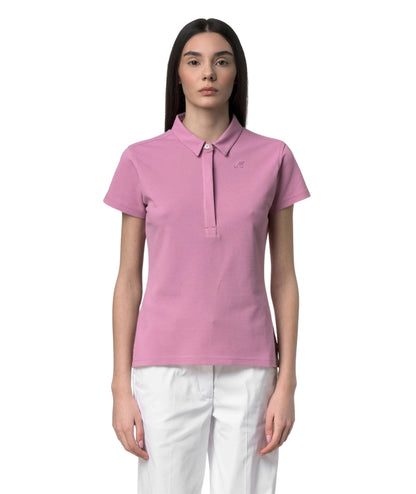 K-Way Polo in Cotone Pique Amedea K1127GW Violetta 