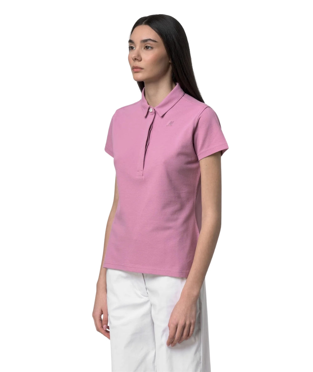K-Way Polo in Cotone Pique Amedea K1127GW Violetta 