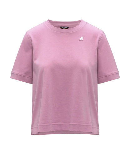 K-Way T-shirt Boxy in Jersey di Cotone Selune K2148EW Violetta