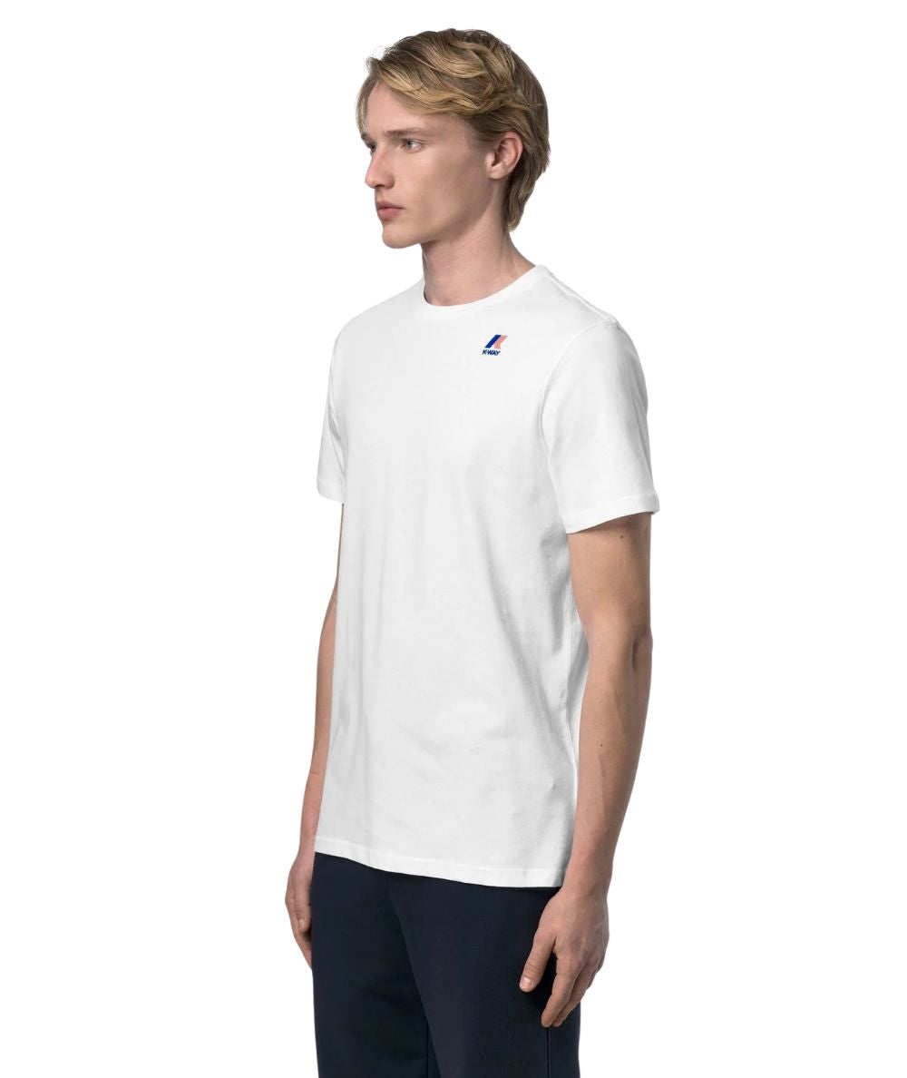 K-Way T-shirt Girocollo Leonide K7142KW Bianco