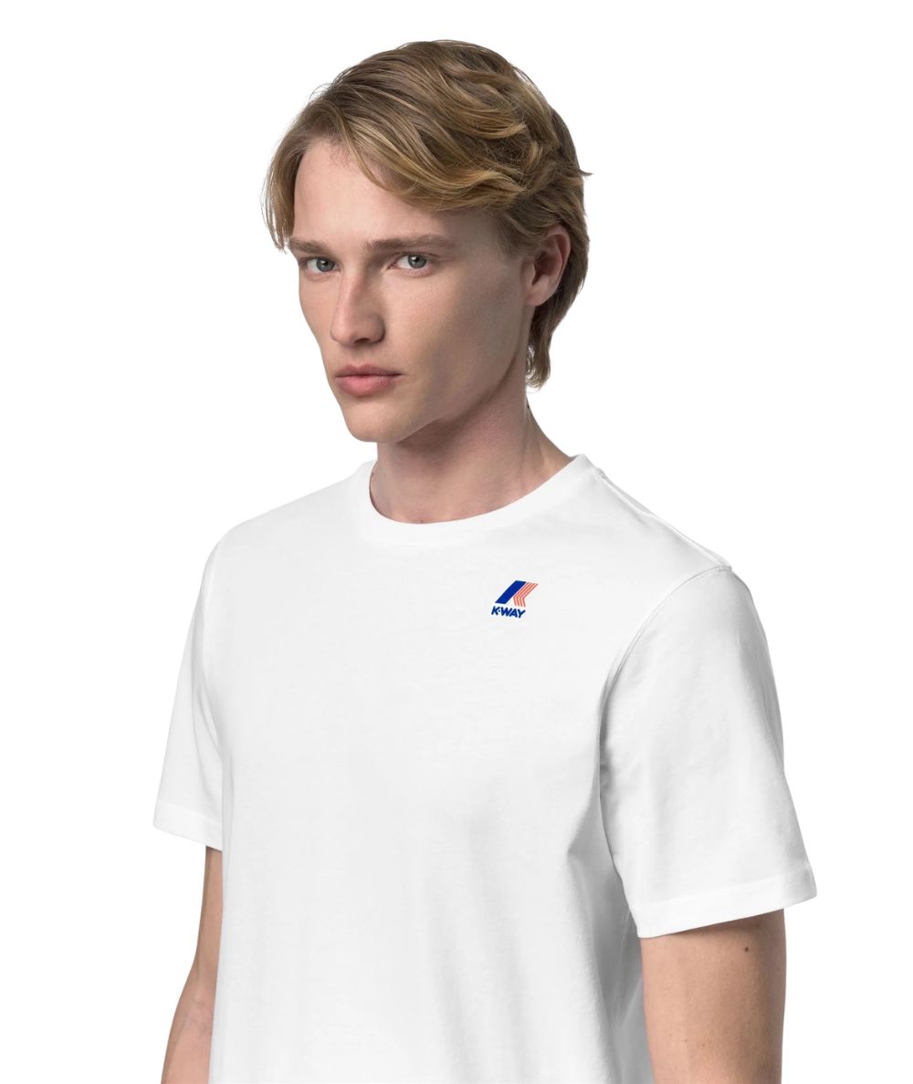 K-Way T-shirt Girocollo Leonide K7142KW Bianco