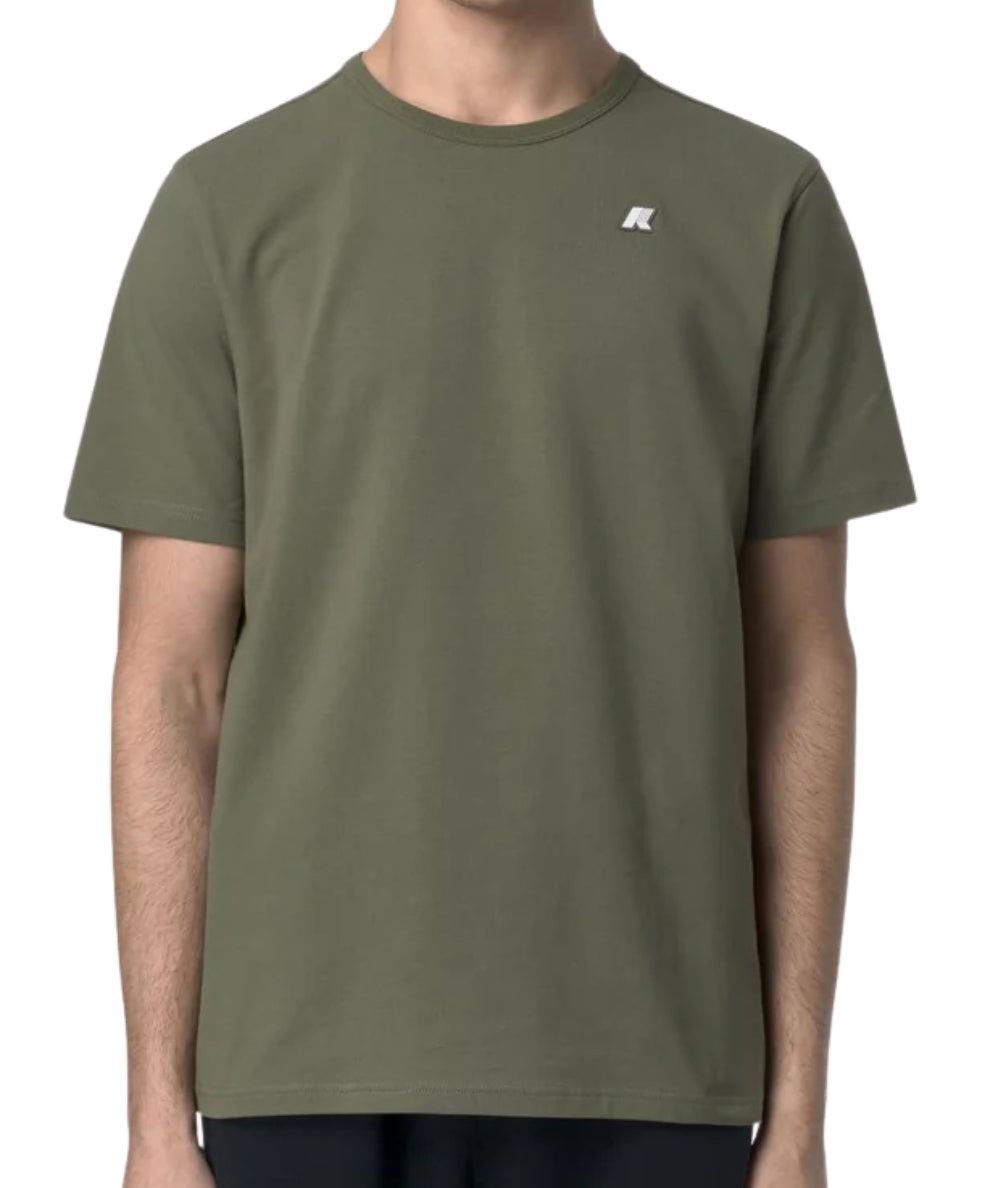 K-Way T-shirt Sigur con Taschino K71349W Verde Salvia