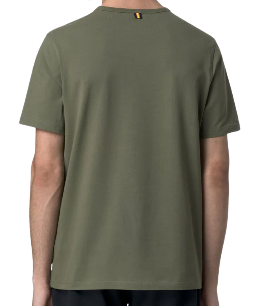 K-Way T-shirt Sigur con Taschino K71349W Verde Salvia