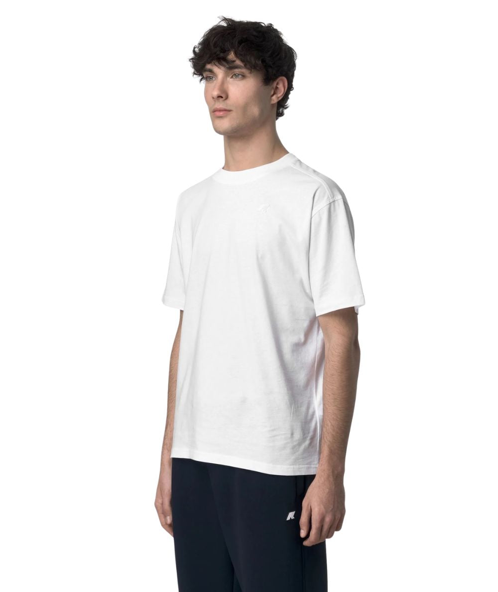 K-Way T-shirt Solo Jersey di Cotone K3136CW Bianco