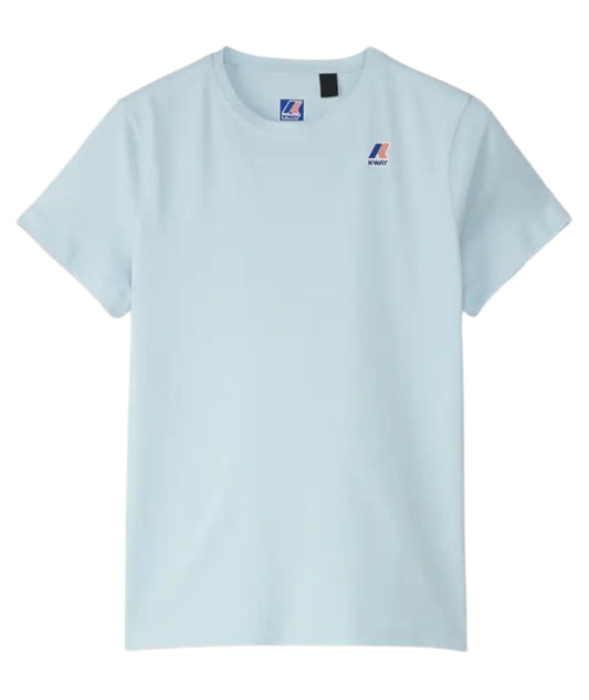 K-Way T-shirt Unisex Jersey con Logo K007JE0 Azzurro