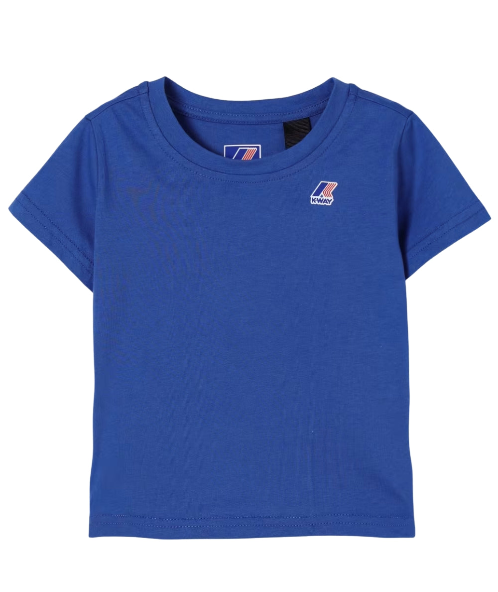 K-Way T-shirt Unisex Jersey con Logo K4114WW Blu Royal 063