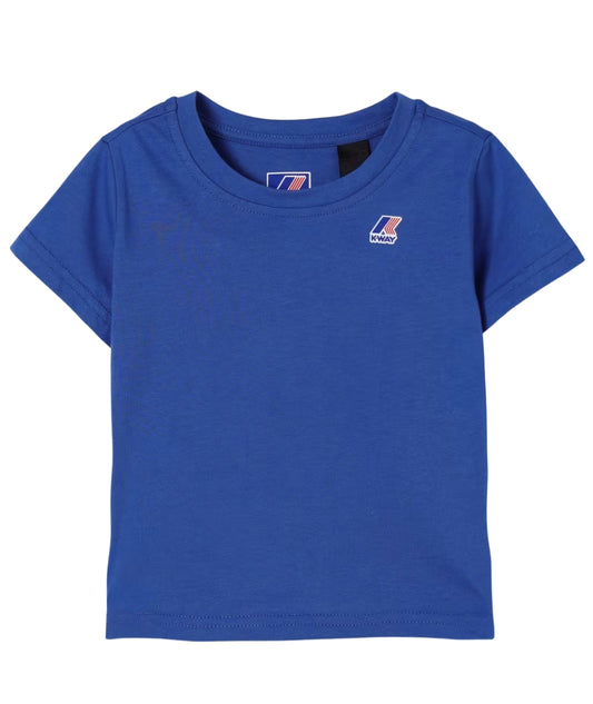 K-Way T-shirt Unisex Jersey con Logo K4114WW Blu Royal 063