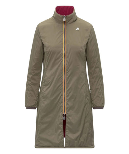 K-Way Trench Lungo Miranda 3IN1 K2161CW Verde Militare Rosso