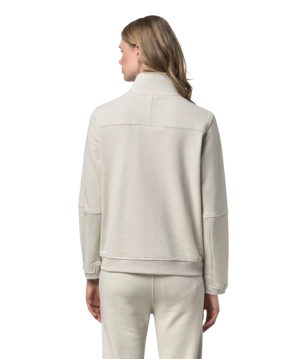 K-way Felpa a Collo Alto in Misto Cotone Pepin Poly Cotton K1126IW Beige