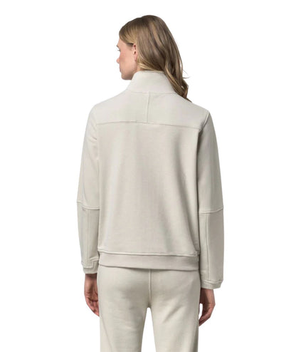 K-way Felpa a Collo Alto in Misto Cotone Pepin Poly Cotton K1126IW Beige