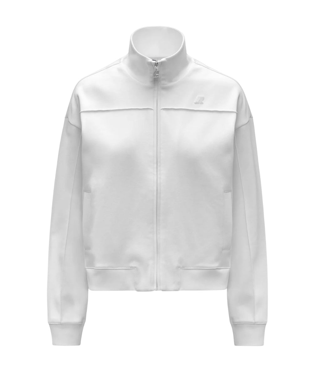 K-way Felpa con Collo Alto in Interlock Arvinne K3157DW Bianco