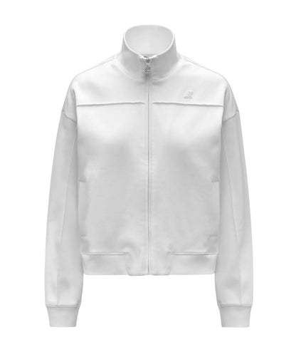 K-way Felpa con Collo Alto in Interlock Arvinne K3157DW Bianco