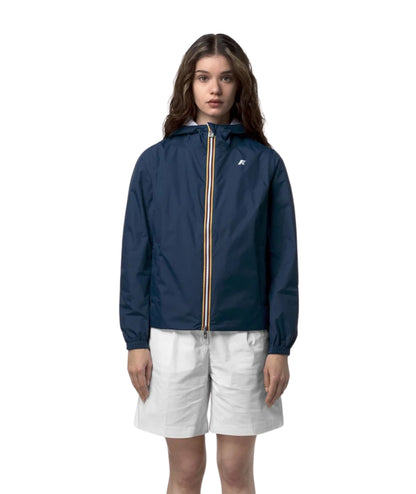 K-way Giacca Corta Reversibile Lil 2.0 Plus Double Blu Bianco