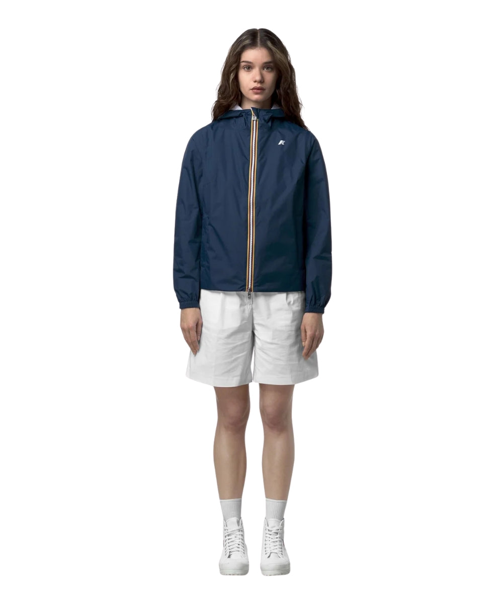 K-way Giacca Corta Reversibile Lil 2.0 Plus Double Blu Bianco