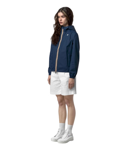K-way Giacca Corta Reversibile Lil 2.0 Plus Double Blu Bianco