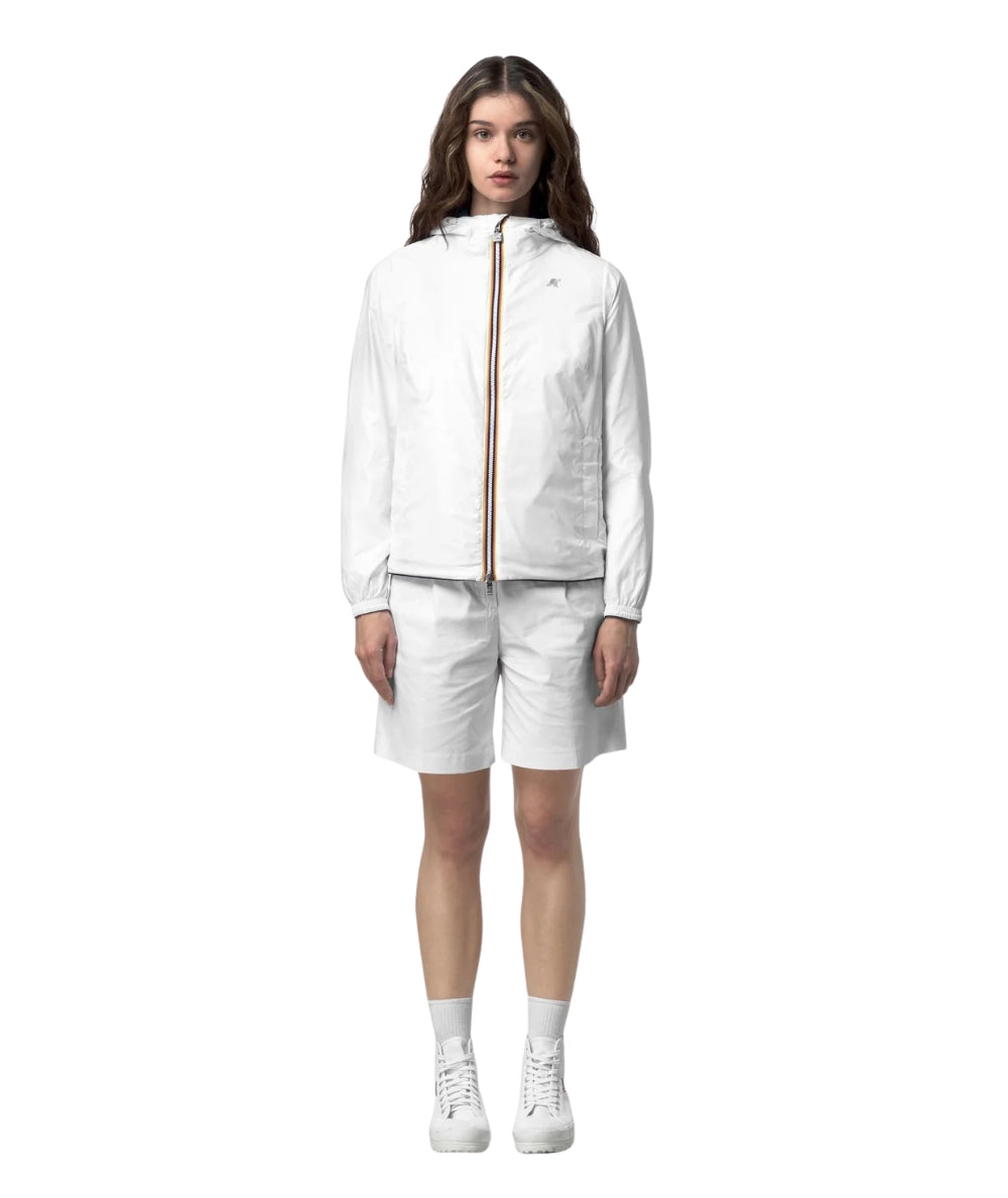 K-way Giacca Corta Reversibile Lil 2.0 Plus Double Blu Bianco