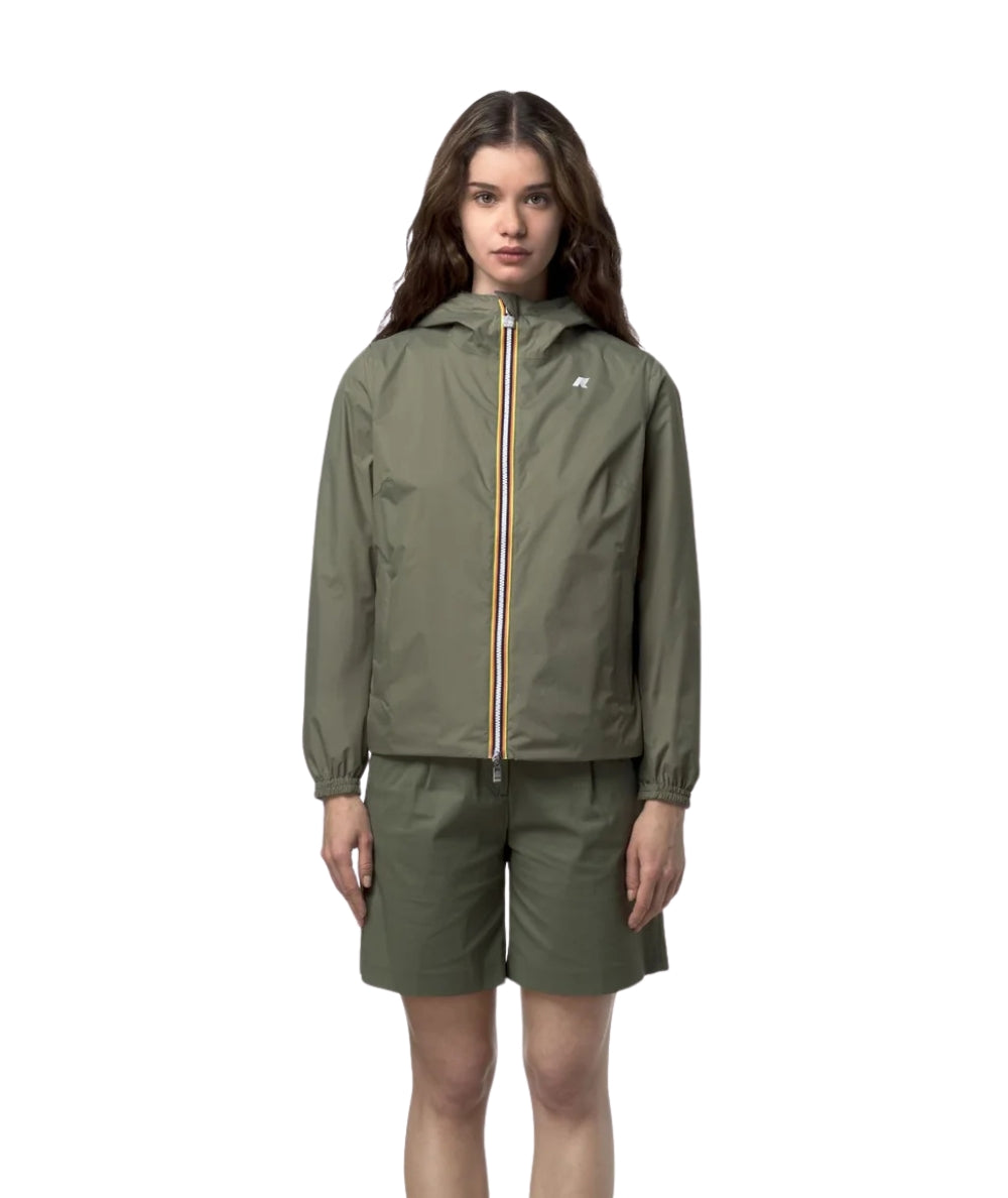 K-way Giacca Corta Reversibile Lil 2.0 Plus Double Verde Lilla 