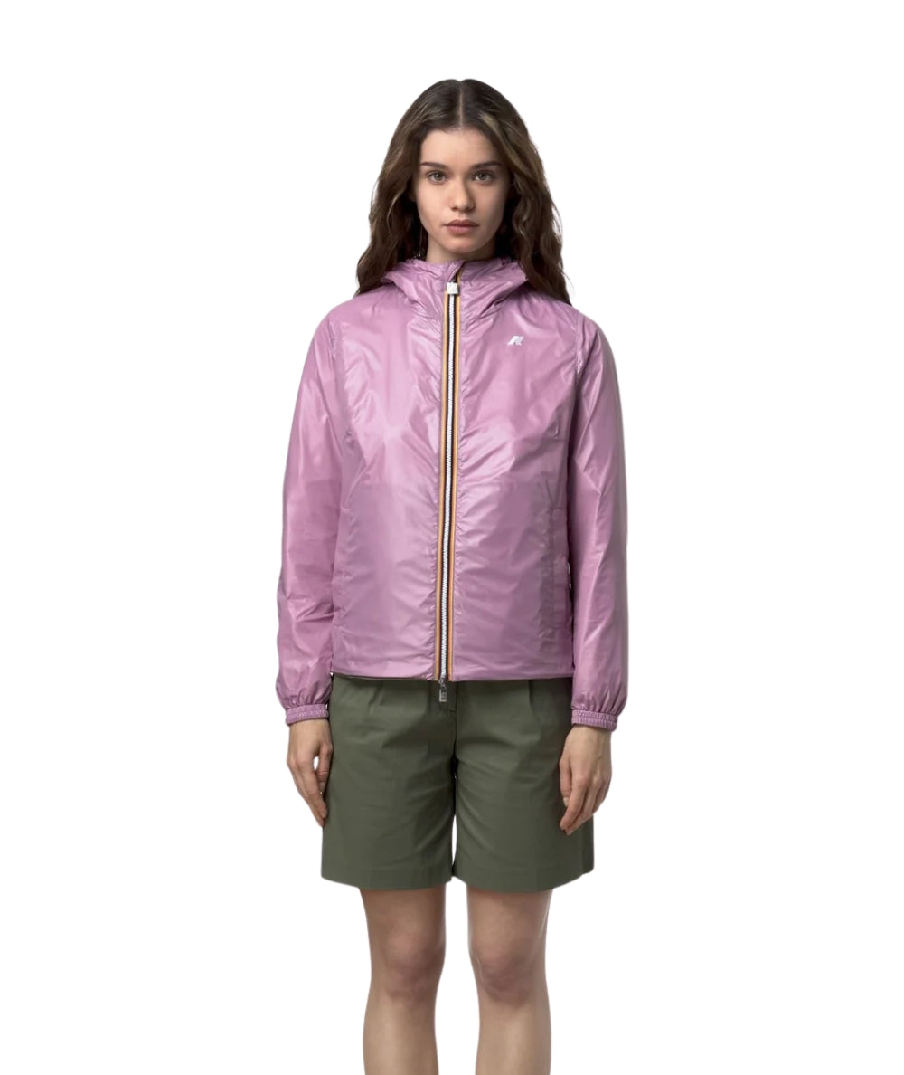 K-way Giacca Corta Reversibile Lil 2.0 Plus Double Verde Lilla 