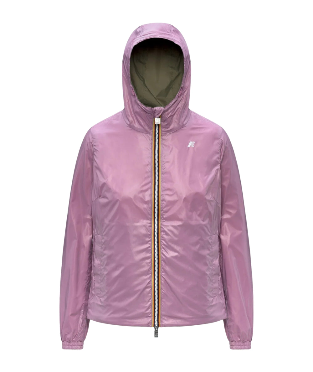 K-way Giacca Corta Reversibile Lil 2.0 Plus Double Verde Lilla 