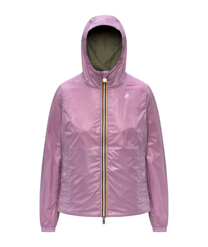 K-way Giacca Corta Reversibile Lil 2.0 Plus Double Verde Lilla 