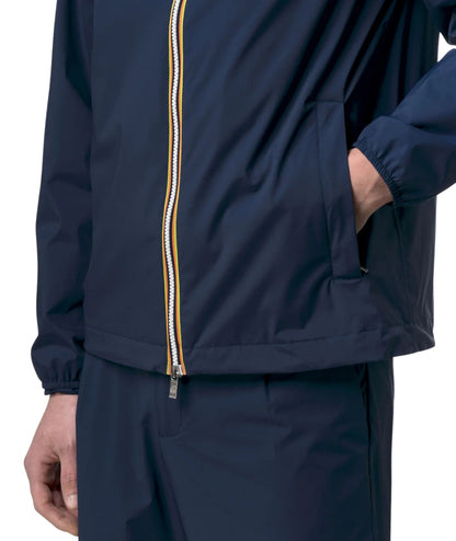 K-way Giacca Corta con Cappuccio Jack Stretch Nylon Jersey K3123UW Blu
