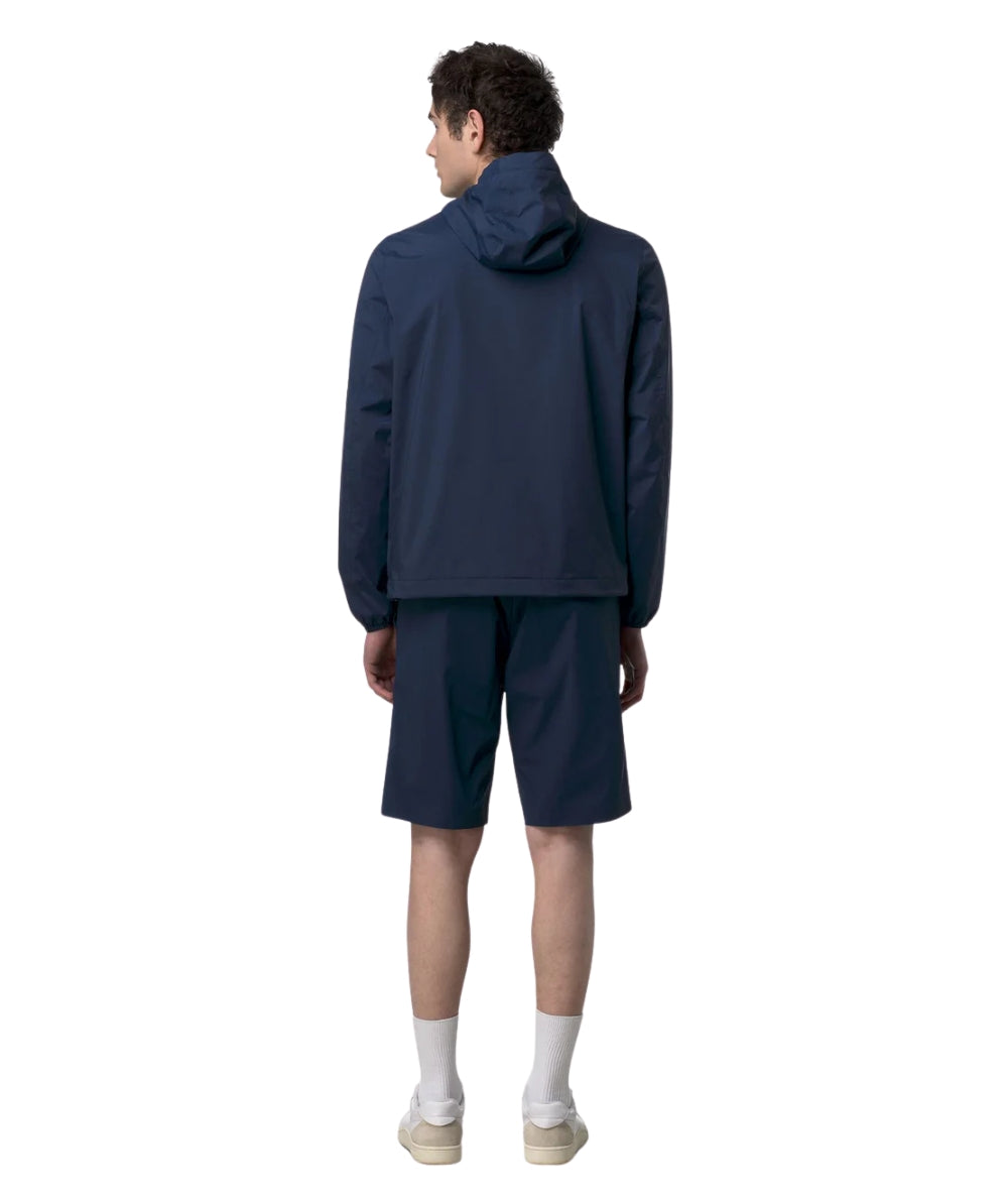 K-way Giacca Corta con Cappuccio Jack Stretch Nylon Jersey K3123UW Blu