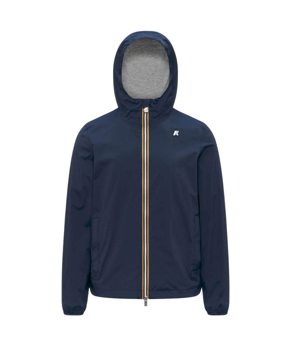 K-way Giacca Corta con Cappuccio Jack Stretch Nylon Jersey K3123UW Blu