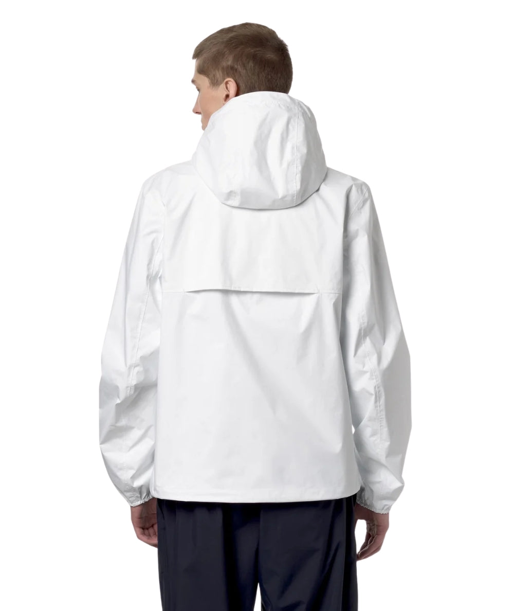 K-way Giacca Corta con Cappuccio Jake Plus 2 Double K2124EW Bianco Blu