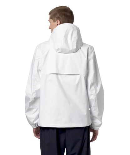 K-way Giacca Corta con Cappuccio Jake Plus 2 Double K2124EW Bianco Blu