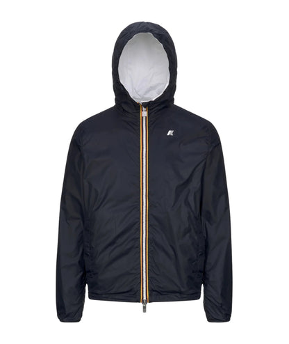 K-way Giacca Corta con Cappuccio Jake Plus 2 Double K2124EW Bianco Blu
