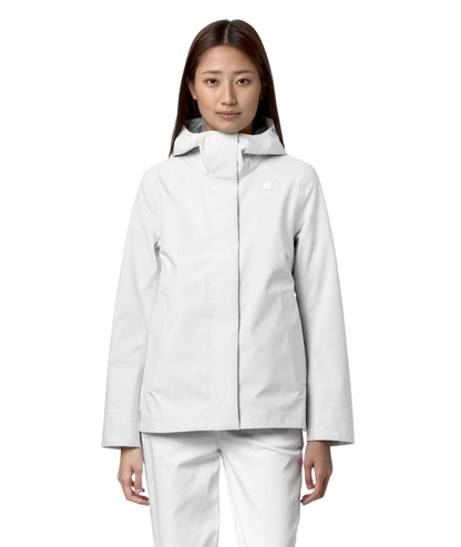 K-way Giacca Corta e Svasata Madalina Bonded K3127GW Bianco