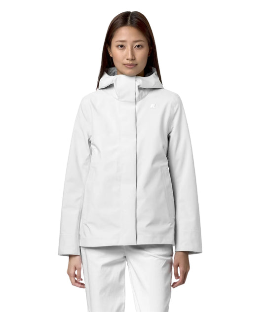 K-way Giacca Corta e Svasata Madalina Bonded K3127GW Bianco