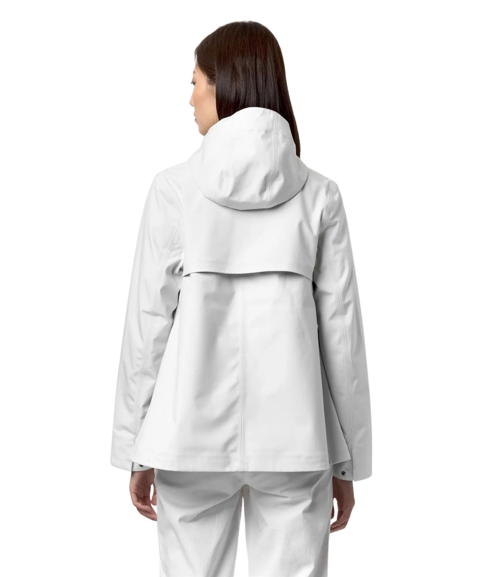 K-way Giacca Corta e Svasata Madalina Bonded K3127GW Bianco