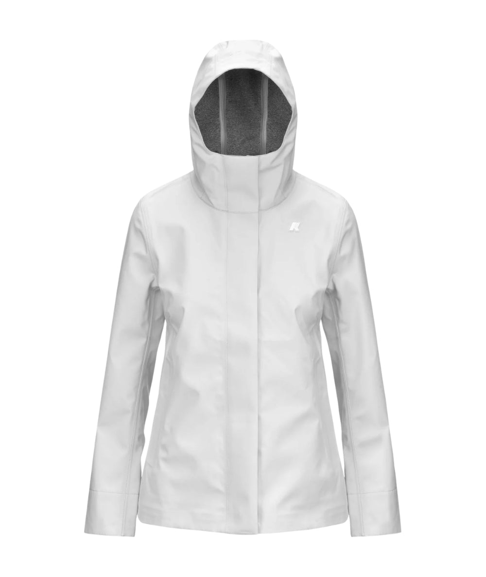 K-way Giacca Corta e Svasata Madalina Bonded K3127GW Bianco