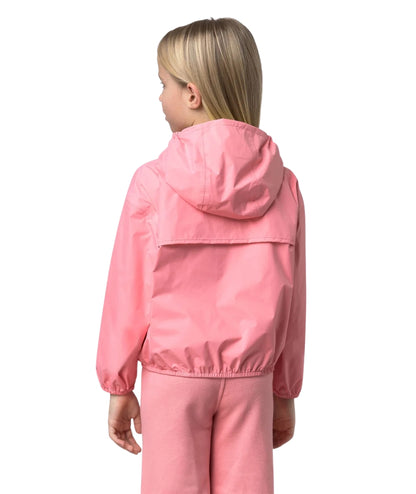 K-way Giacca Reversibile con Cappuccio P. Laurette K41337W Rosa Giallo