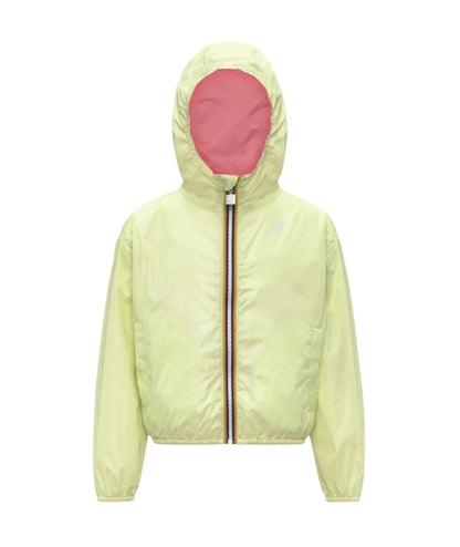 K-way Giacca Reversibile con Cappuccio P. Laurette K41337W Rosa Giallo