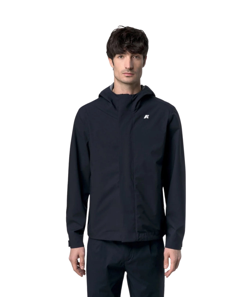 K-way Giacca con Cappuccio Jacko Stretch 2L K7136SW Blu Scuro