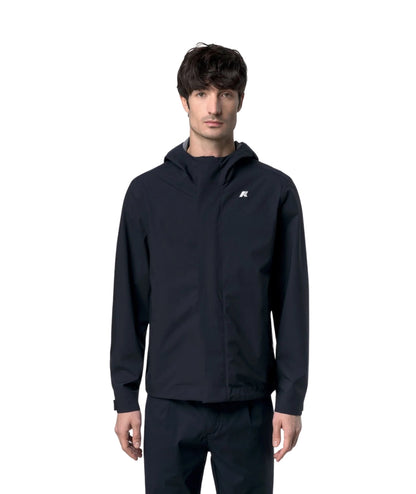 K-way Giacca con Cappuccio Jacko Stretch 2L K7136SW Blu Scuro