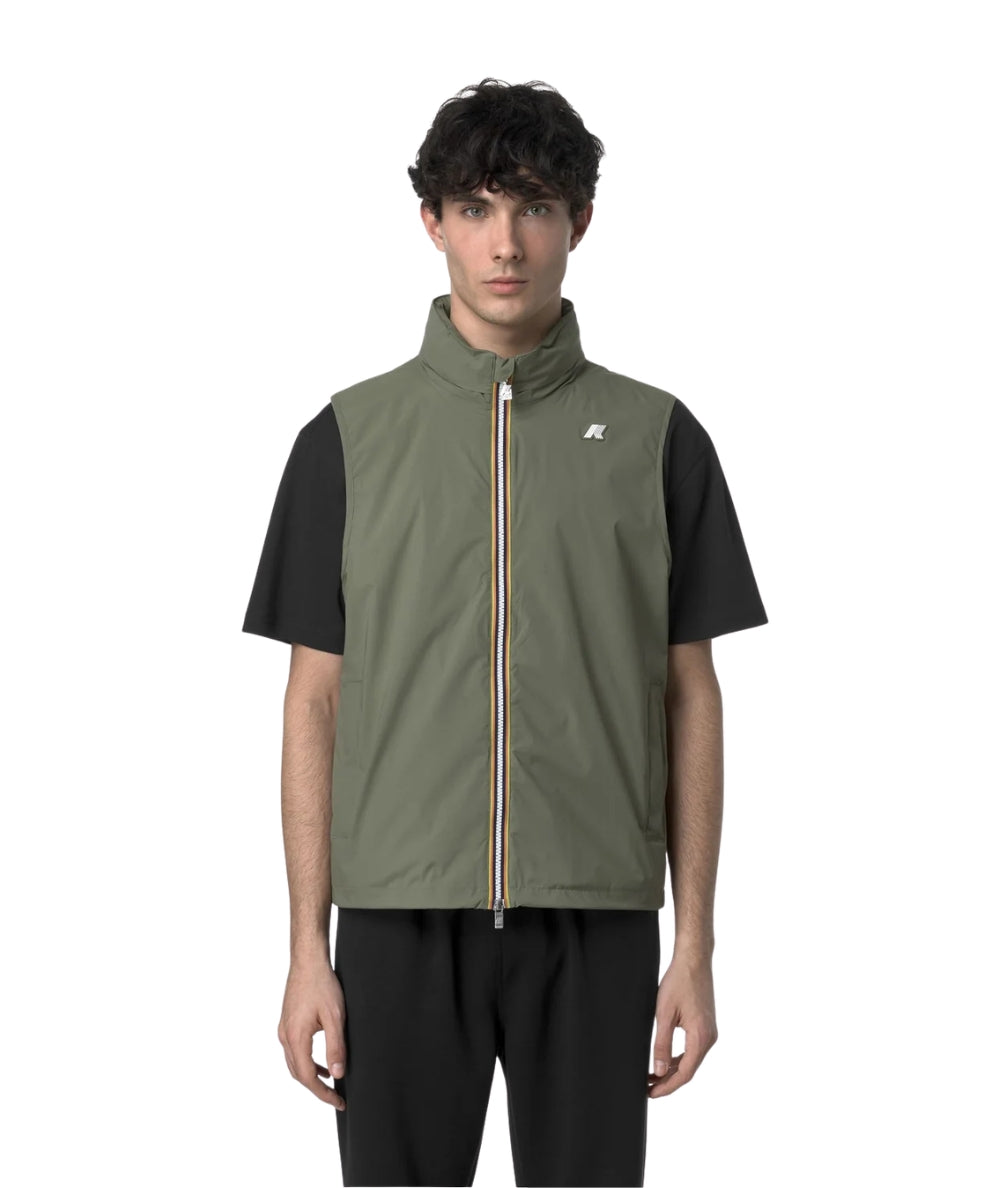K-way Gilet Valen Stretch Nylon Jersey K3123TW Verde 