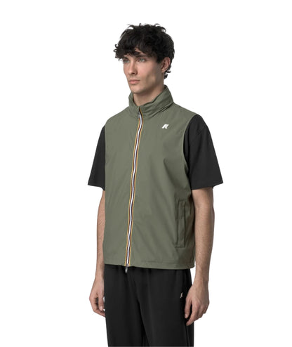 K-way Gilet Valen Stretch Nylon Jersey K3123TW Verde 