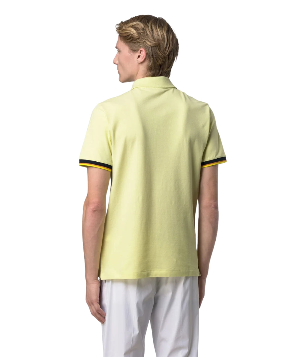 K-way Polo Vincent in Cotone Piquet Stretch K1125BW Giallo