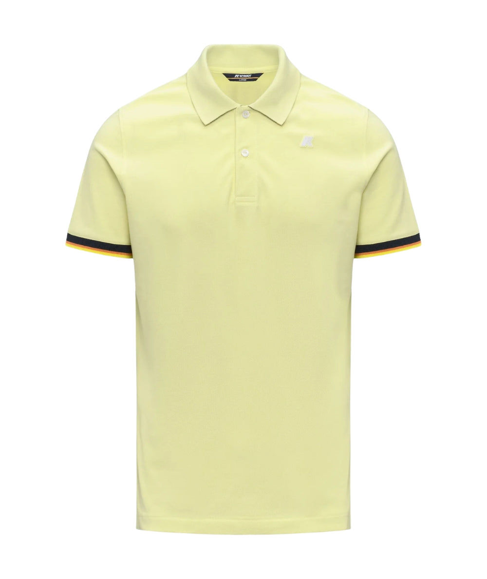 K-way Polo Vincent in Cotone Piquet Stretch K1125BW Giallo