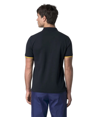 K-way Polo in Cotone Piquet Vincent K1125BW Blu Navy